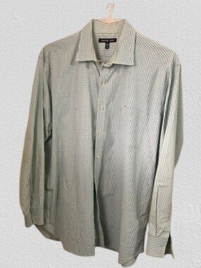 Michael Kors men's long-sleeve plaid dress shirt